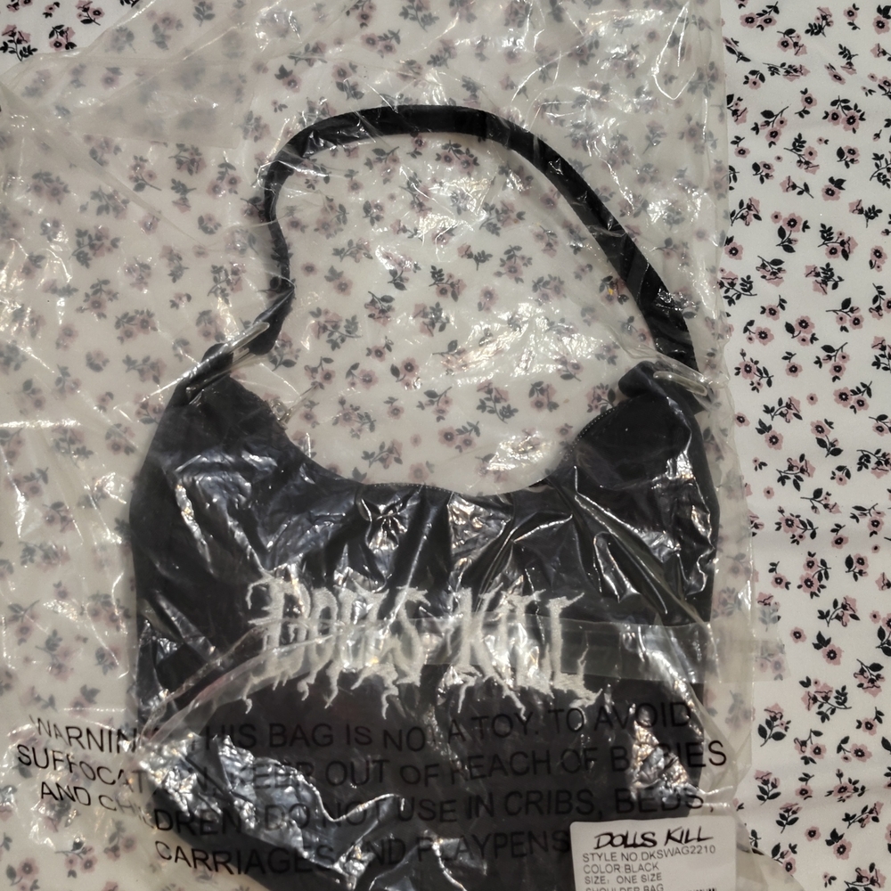 Dolls Kill Midnight Black Y2k Shoulder Bag
